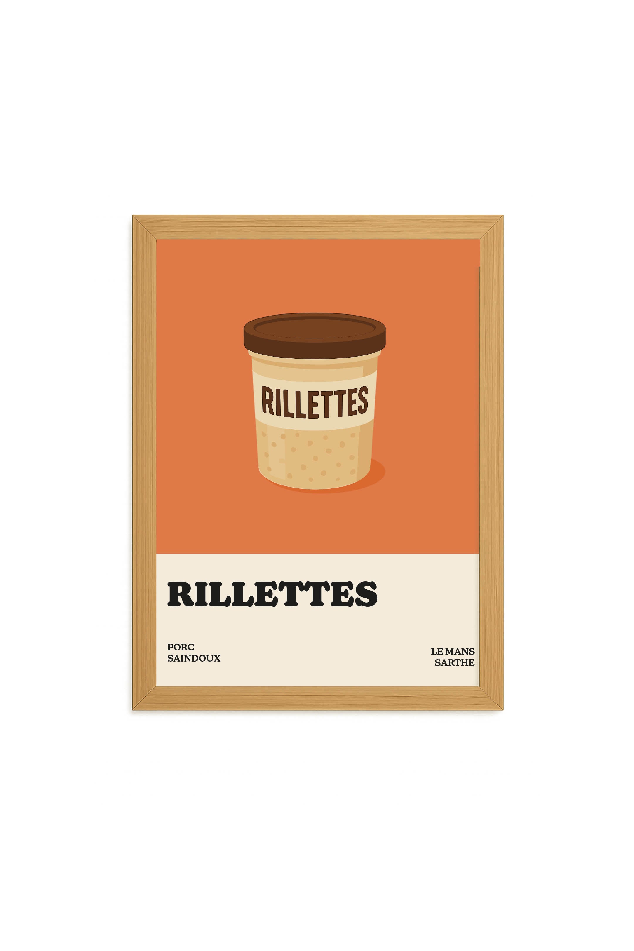 Image of Affiche Rillettes du Mans, Mansart