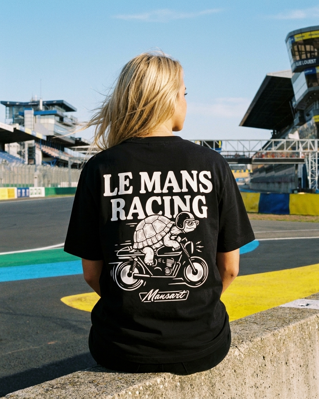 Image of T-shirt Le Mans Racing Mansart, hommage aux 24 Heures du Mans, coton épais 220g